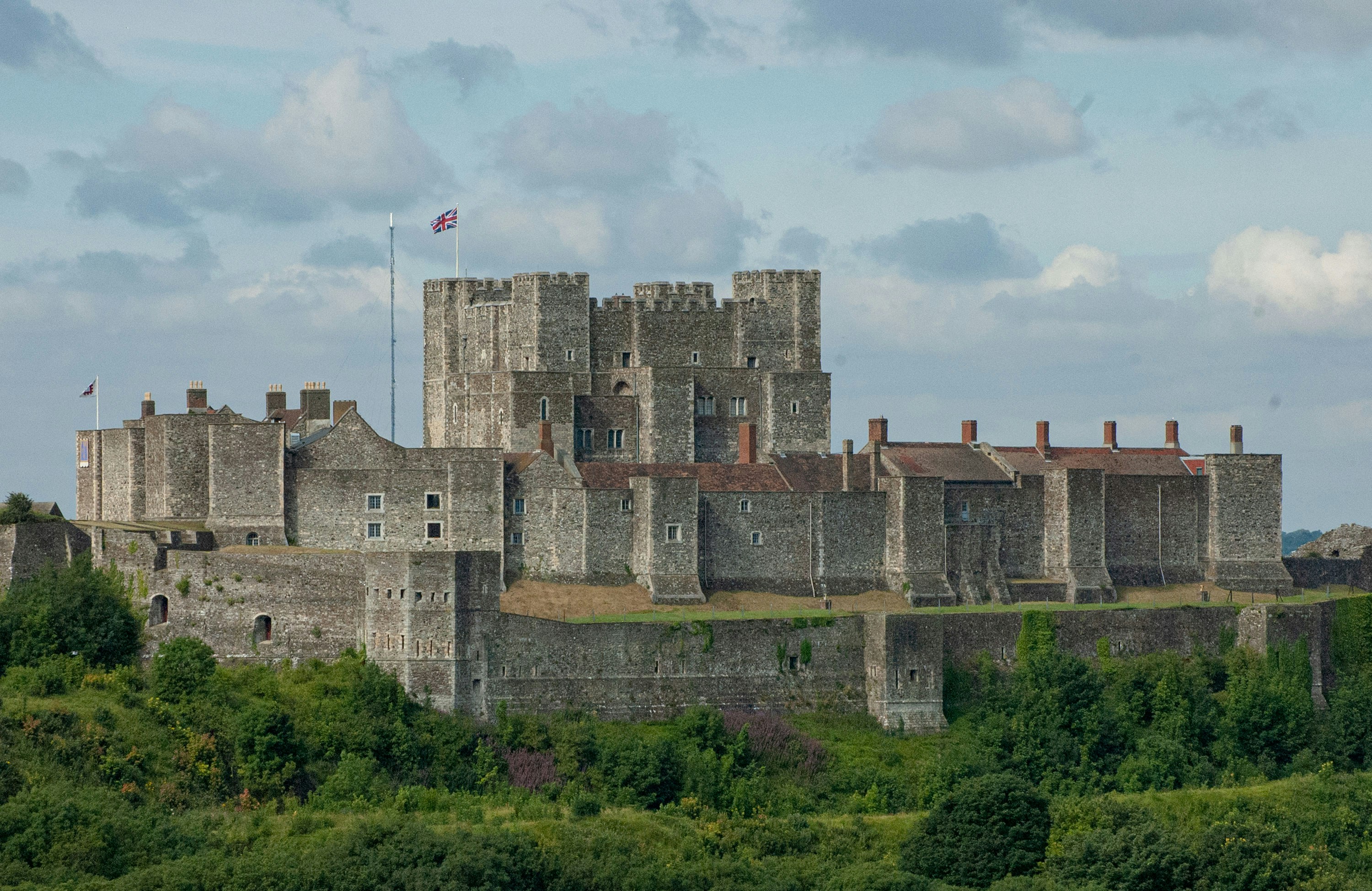 A large castle on a hill in Dover.