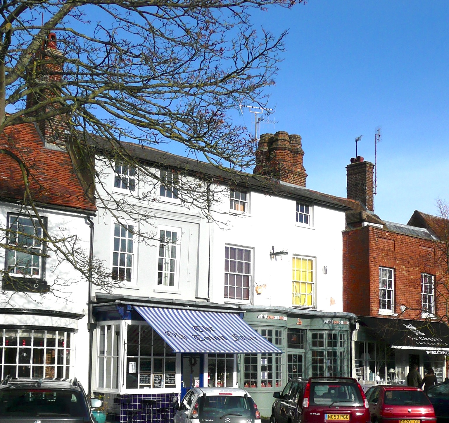 A row of shops on Beaconsfield High Street