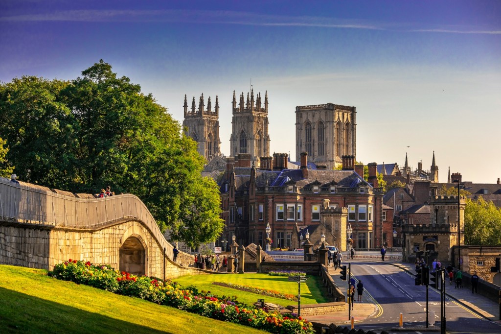 The skyline of York dominated by York Minster.