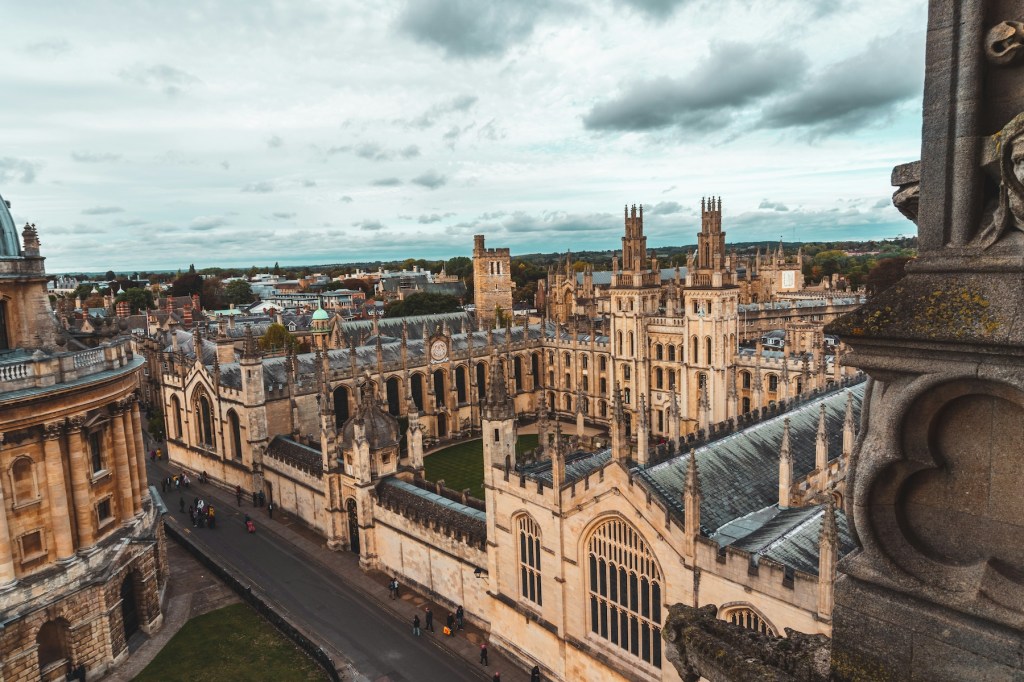 The rooftops of Oxford.